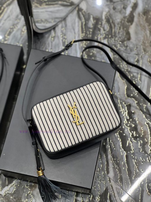 Yves Saint Laurent Bags 𝑳𝒐𝒖 Camera bag _ Black striped gold buckle with cowhideTop level imported Italian cowhide ca 2589vfyj - Image 9