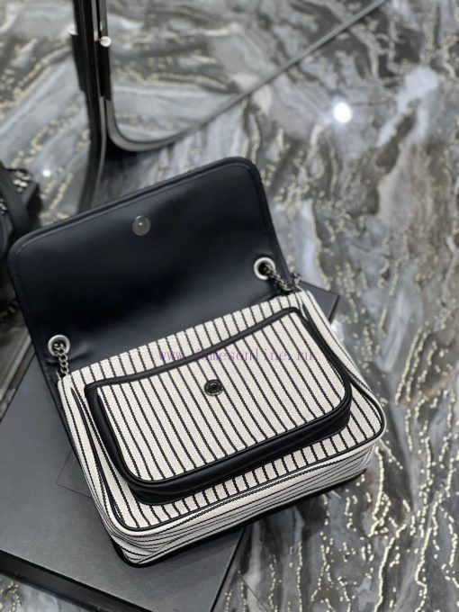 Yves Saint Laurent Bags Spring and summer cotton and linen stripes paired with leather for a la look 🧏 ‍️Popular Nik 5liex2yr - Image 9