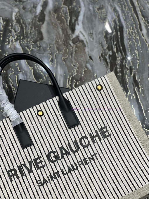 Yves Saint Laurent Bags Summer limited edition striped cotton and linen style_Rive Gauche Tote Bag, Left Bank Shoppi b9ravzd4 - Image 10