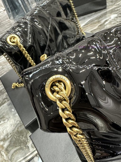 Yves Saint Laurent Bags New black gold buckle patent leatherLoulou Puffer_Quilted Chain Bag, the classic Y logo chai ehokvgwj - Image 6