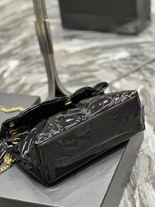 Yves Saint Laurent Bags New black gold buckle patent leatherLoulou Puffer_Quilted Chain Bag, the classic Y logo chai ehokvgwj - Image 9