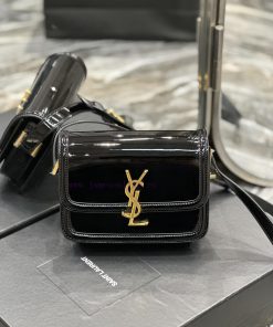 Yves Saint Laurent Bags 𝑺𝑶𝑳𝑭𝑬𝑹𝑰𝑵𝑶 𝑩𝑶𝑿 Black gold buckle patent leather_19cmMust be popular, it conquered the entire 6shrpagj