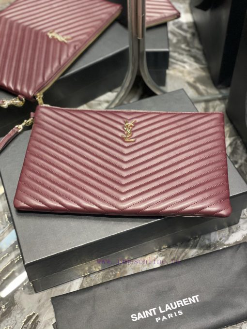 Yves Saint Laurent Bags 𝑴𝒐𝒏𝒐𝒈𝒓𝒂𝒎 Jacquard splicing file handbag, made of original calf leather satin lining, top zip jy0t8dnz - Image 4