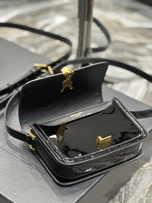 Yves Saint Laurent Bags 𝑺𝑶𝑳𝑭𝑬𝑹𝑰𝑵𝑶 𝑩𝑶𝑿 Black gold buckle patent leather_19cmMust be popular, it conquered the entire 6shrpagj - Image 9