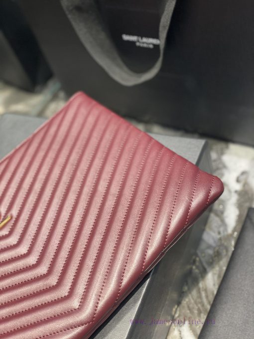 Yves Saint Laurent Bags 𝑴𝒐𝒏𝒐𝒈𝒓𝒂𝒎 Jacquard splicing file handbag, made of original calf leather satin lining, top zip jy0t8dnz - Image 6
