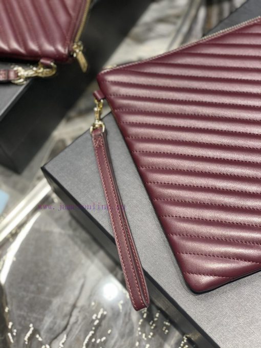 Yves Saint Laurent Bags 𝑴𝒐𝒏𝒐𝒈𝒓𝒂𝒎 Jacquard splicing file handbag, made of original calf leather satin lining, top zip jy0t8dnz - Image 7