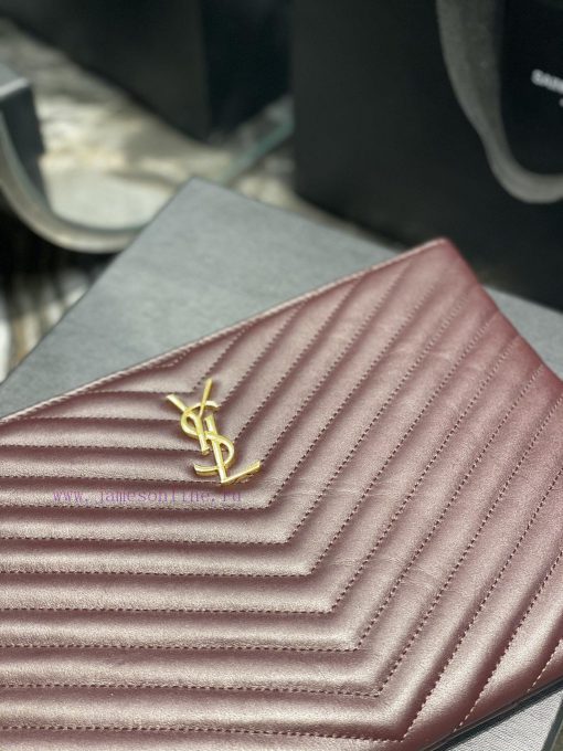 Yves Saint Laurent Bags 𝑴𝒐𝒏𝒐𝒈𝒓𝒂𝒎 Jacquard splicing file handbag, made of original calf leather satin lining, top zip h73bw0zs - Image 4