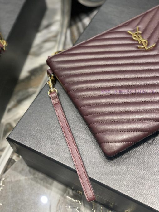 Yves Saint Laurent Bags 𝑴𝒐𝒏𝒐𝒈𝒓𝒂𝒎 Jacquard splicing file handbag, made of original calf leather satin lining, top zip h73bw0zs - Image 6