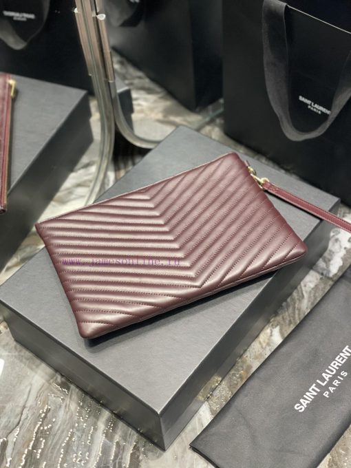 Yves Saint Laurent Bags 𝑴𝒐𝒏𝒐𝒈𝒓𝒂𝒎 Jacquard splicing file handbag, made of original calf leather satin lining, top zip h73bw0zs - Image 10
