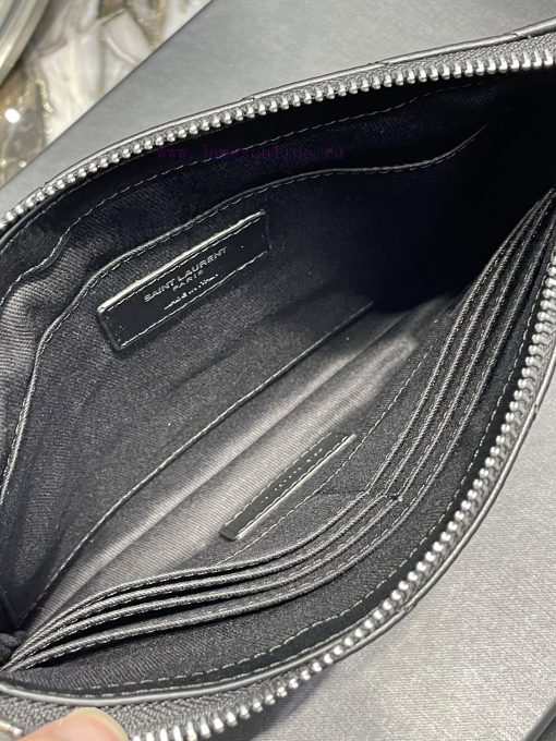 Yves Saint Laurent Bags 𝑴𝒐𝒏𝒐𝒈𝒓𝒂𝒎 Jacquard splicing file handbag, made of original calf leather satin lining, top zip 54f4aciv - Image 9