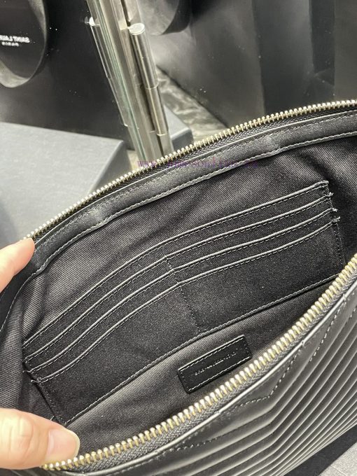 Yves Saint Laurent Bags 𝑴𝒐𝒏𝒐𝒈𝒓𝒂𝒎 Jacquard splicing file handbag, made of original calf leather satin lining, top zip 7tr0f8xc - Image 8