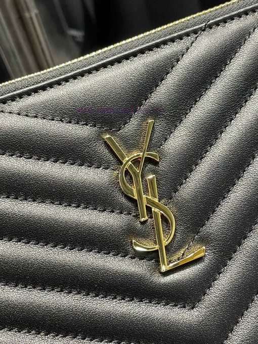 Yves Saint Laurent Bags 𝑴𝒐𝒏𝒐𝒈𝒓𝒂𝒎 Jacquard splicing file handbag, made of original calf leather satin lining, top zip 73cvq8pa - Image 6