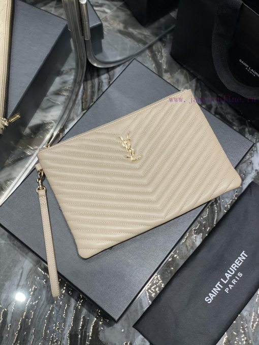 Yves Saint Laurent Bags 𝑴𝒐𝒏𝒐𝒈𝒓𝒂𝒎 Jacquard splicing file handbag, made of original calf leather satin lining, top zip 710g9agl - Image 2