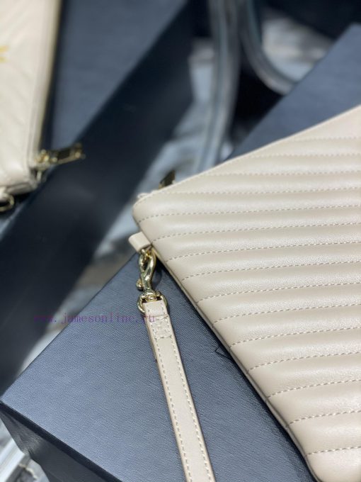 Yves Saint Laurent Bags 𝑴𝒐𝒏𝒐𝒈𝒓𝒂𝒎 Jacquard splicing file handbag, made of original calf leather satin lining, top zip 710g9agl - Image 5