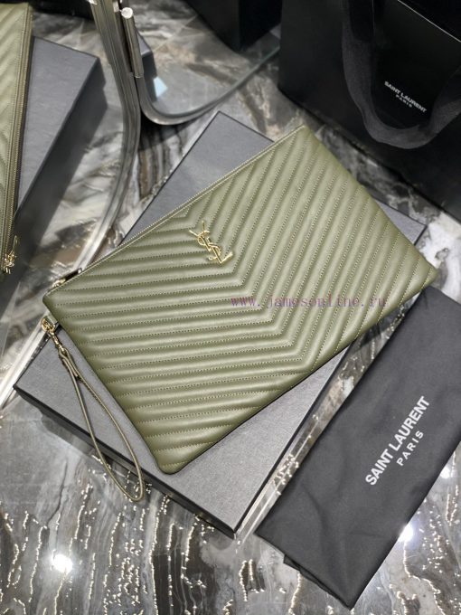 Yves Saint Laurent Bags 𝑴𝒐𝒏𝒐𝒈𝒓𝒂𝒎 Jacquard splicing file handbag, made of original calf leather satin lining, top zip 8dzy8fvk