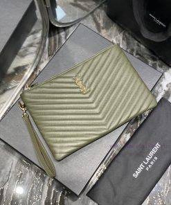 Yves Saint Laurent Bags 𝑴𝒐𝒏𝒐𝒈𝒓𝒂𝒎 Jacquard splicing file handbag, made of original calf leather satin lining, top zip gxxrgvpk