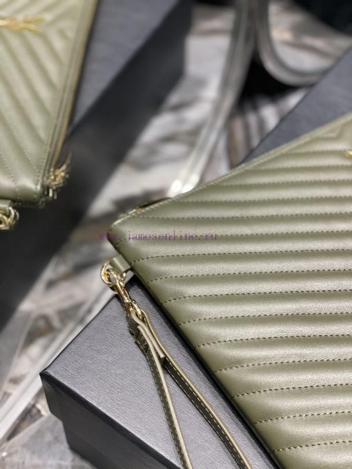 Yves Saint Laurent Bags 𝑴𝒐𝒏𝒐𝒈𝒓𝒂𝒎 Jacquard splicing file handbag, made of original calf leather satin lining, top zip 8dzy8fvk - Image 6