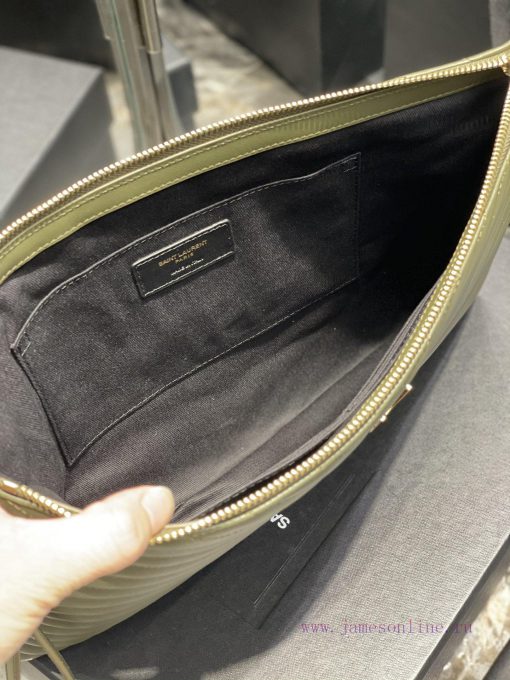 Yves Saint Laurent Bags 𝑴𝒐𝒏𝒐𝒈𝒓𝒂𝒎 Jacquard splicing file handbag, made of original calf leather satin lining, top zip 8dzy8fvk - Image 8
