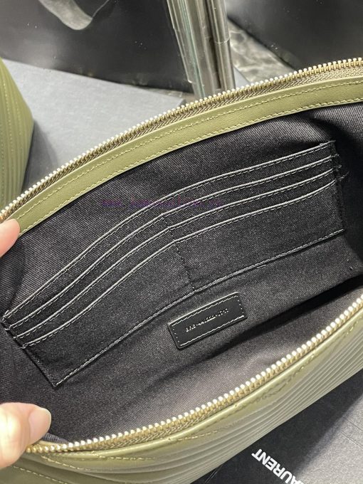 Yves Saint Laurent Bags 𝑴𝒐𝒏𝒐𝒈𝒓𝒂𝒎 Jacquard splicing file handbag, made of original calf leather satin lining, top zip 8dzy8fvk - Image 9