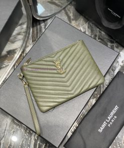 Yves Saint Laurent Bags 𝑴𝒐𝒏𝒐𝒈𝒓𝒂𝒎 Jacquard splicing file handbag, made of original calf leather satin lining, top zip 22eeeyok