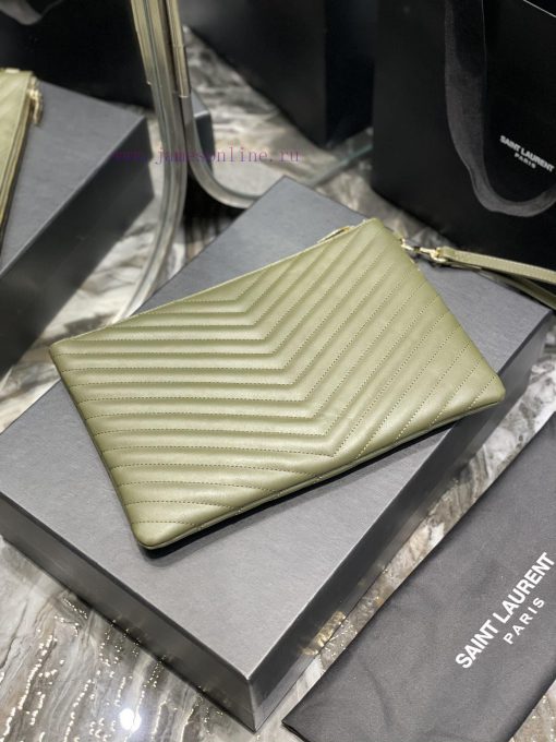Yves Saint Laurent Bags 𝑴𝒐𝒏𝒐𝒈𝒓𝒂𝒎 Jacquard splicing file handbag, made of original calf leather satin lining, top zip gxxrgvpk - Image 10