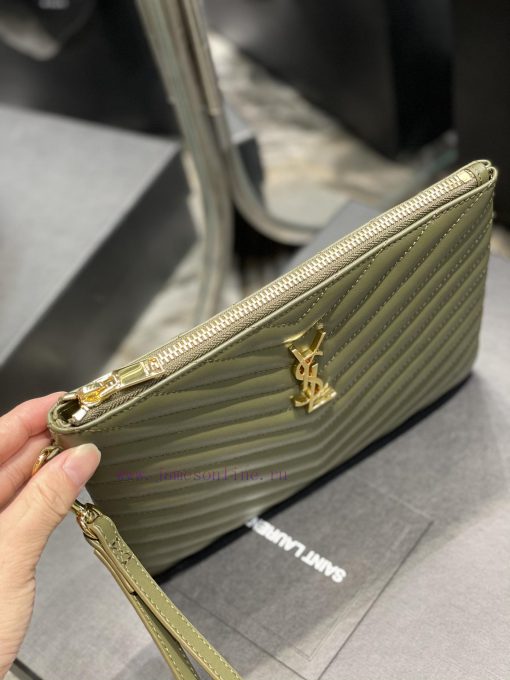 Yves Saint Laurent Bags 𝑴𝒐𝒏𝒐𝒈𝒓𝒂𝒎 Jacquard splicing file handbag, made of original calf leather satin lining, top zip 22eeeyok - Image 7