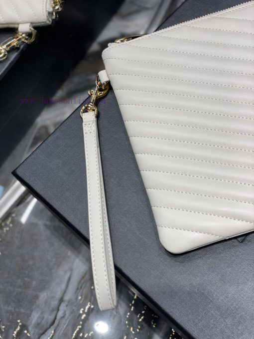 Yves Saint Laurent Bags 𝑴𝒐𝒏𝒐𝒈𝒓𝒂𝒎 Jacquard splicing file handbag, made of original calf leather satin lining, top zip axwudwey - Image 6
