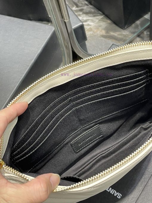 Yves Saint Laurent Bags 𝑴𝒐𝒏𝒐𝒈𝒓𝒂𝒎 Jacquard splicing file handbag, made of original calf leather satin lining, top zip axwudwey - Image 9