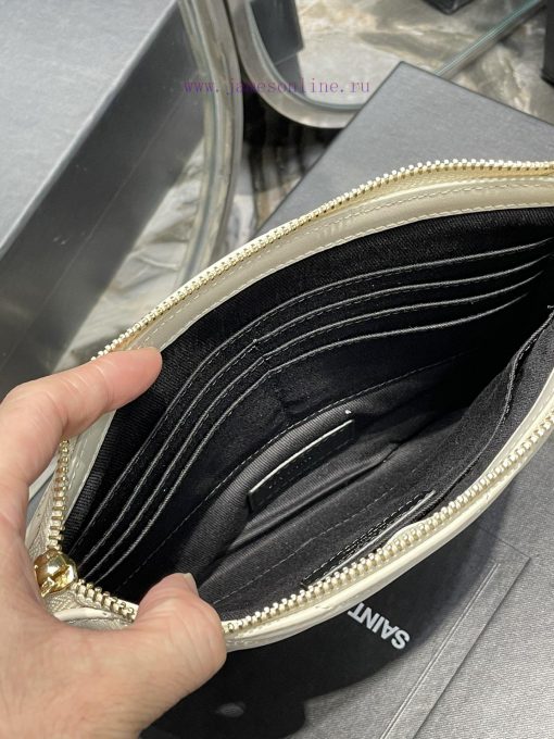 Yves Saint Laurent Bags 𝑴𝒐𝒏𝒐𝒈𝒓𝒂𝒎 Jacquard splicing file handbag, made of original calf leather satin lining, top zip pi6utbay - Image 8