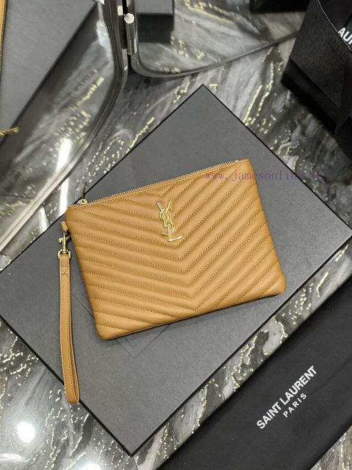 Yves Saint Laurent Bags 𝑴𝒐𝒏𝒐𝒈𝒓𝒂𝒎 Jacquard splicing file handbag, made of original calf leather satin lining, top zip l0c63nor - Image 2