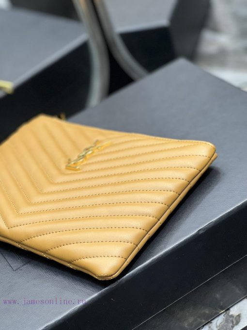 Yves Saint Laurent Bags 𝑴𝒐𝒏𝒐𝒈𝒓𝒂𝒎 Jacquard splicing file handbag, made of original calf leather satin lining, top zip l0c63nor - Image 5