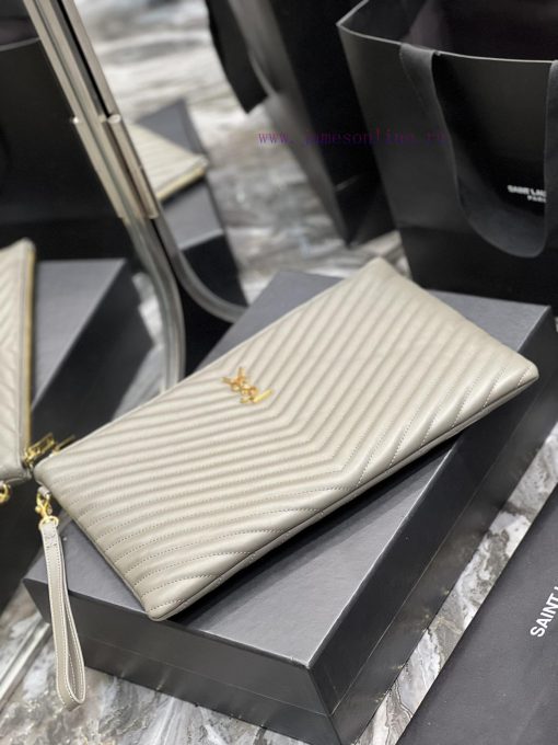 Yves Saint Laurent Bags 𝑴𝒐𝒏𝒐𝒈𝒓𝒂𝒎 Jacquard splicing file handbag, made of original calf leather satin lining, top zip kqgf95rd - Image 3