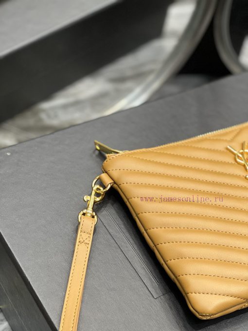 Yves Saint Laurent Bags 𝑴𝒐𝒏𝒐𝒈𝒓𝒂𝒎 Jacquard splicing file handbag, made of original calf leather satin lining, top zip l0c63nor - Image 6