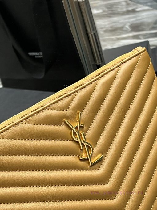 Yves Saint Laurent Bags 𝑴𝒐𝒏𝒐𝒈𝒓𝒂𝒎 Jacquard splicing file handbag, made of original calf leather satin lining, top zip l0c63nor - Image 7