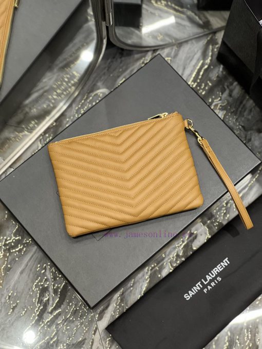 Yves Saint Laurent Bags 𝑴𝒐𝒏𝒐𝒈𝒓𝒂𝒎 Jacquard splicing file handbag, made of original calf leather satin lining, top zip l0c63nor - Image 8