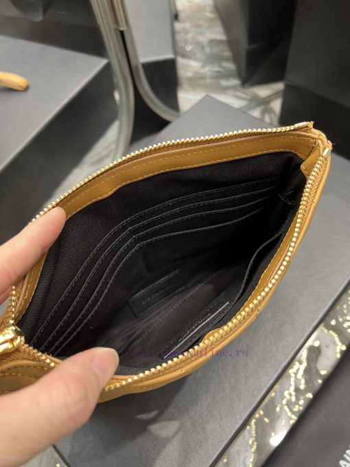 Yves Saint Laurent Bags 𝑴𝒐𝒏𝒐𝒈𝒓𝒂𝒎 Jacquard splicing file handbag, made of original calf leather satin lining, top zip l0c63nor - Image 9