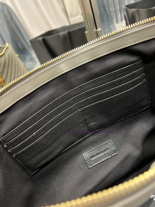 Yves Saint Laurent Bags 𝑴𝒐𝒏𝒐𝒈𝒓𝒂𝒎 Jacquard splicing file handbag, made of original calf leather satin lining, top zip kqgf95rd - Image 10