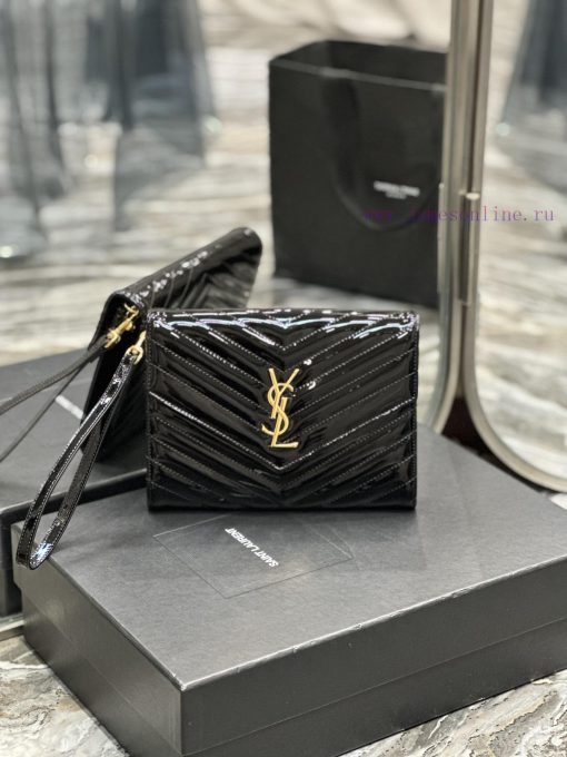 Yves Saint Laurent Bags NEW new color_MONOGRAM Black patent leather handbag with detachable wrist strap, cool glossy nmk1jkc2 - Image 2