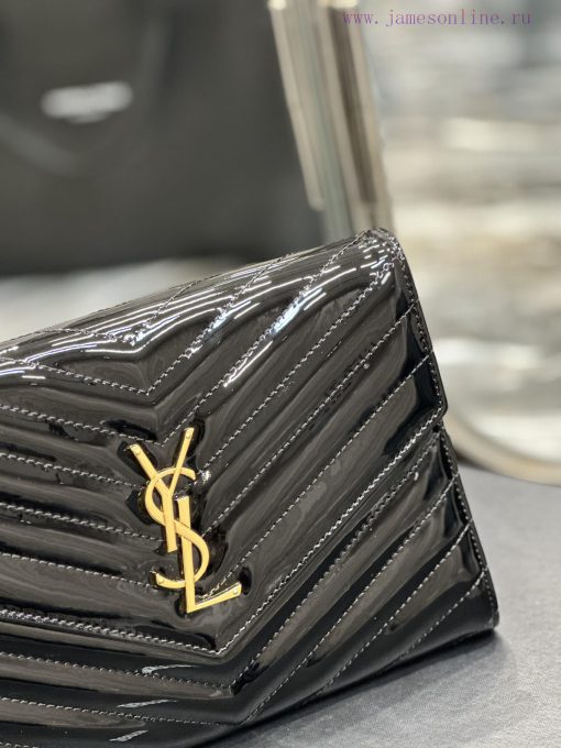 Yves Saint Laurent Bags NEW new color_MONOGRAM Black patent leather handbag with detachable wrist strap, cool glossy nmk1jkc2 - Image 5