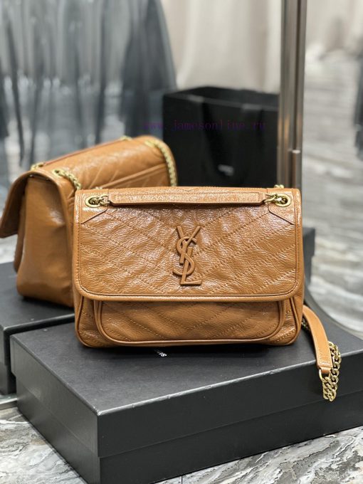 Yves Saint Laurent Bags Earth yellow gold buckle oil wax skin_Niki has been updated with a new version that is even c84obljs - Image 2