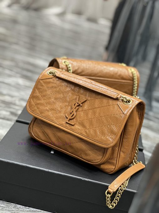 Yves Saint Laurent Bags Earth yellow gold buckle oil wax skin_Niki has been updated with a new version that is even c84obljs - Image 4