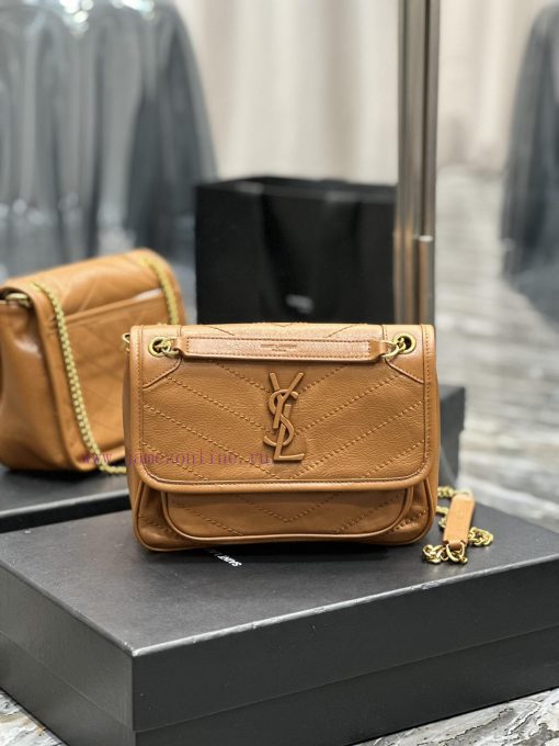 Yves Saint Laurent Bags Earth gold buckle oil wax skin_Niki has been updated with a new version that is more practic nljgrkmi - Image 2
