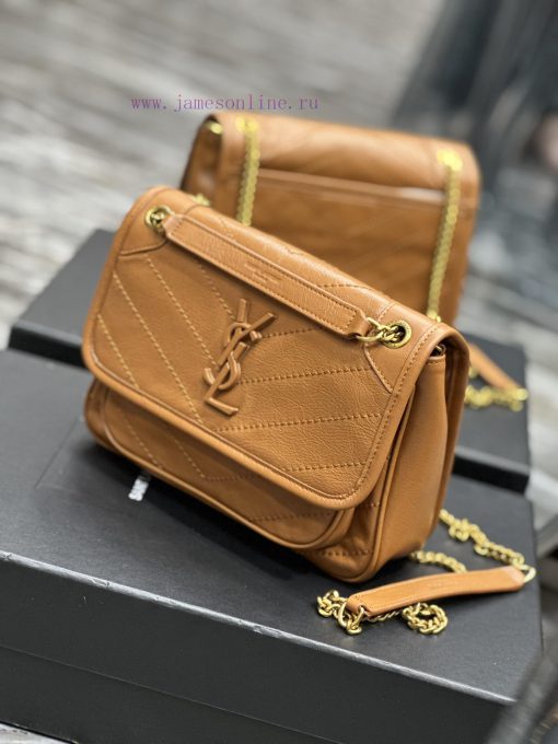 Yves Saint Laurent Bags Earth gold buckle oil wax skin_Niki has been updated with a new version that is more practic nljgrkmi - Image 4