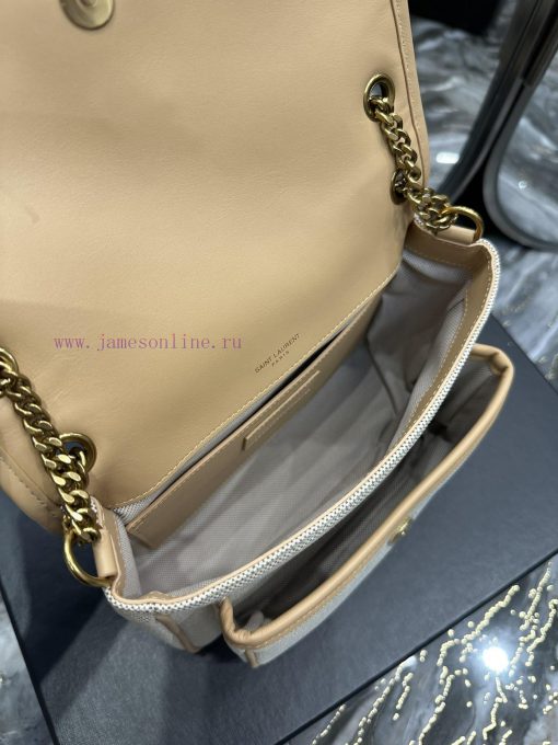 Yves Saint Laurent Bags Apricot colored cowhide paired with cotton and linen_Niki_ popular linen color matching, a h bxm5bz3h - Image 10
