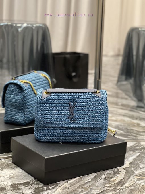 Yves Saint Laurent Bags Quick drop of woven bagsNiki woven bag to la~Full of artistic atmosphere, the Lafite grass w 8doyznpr