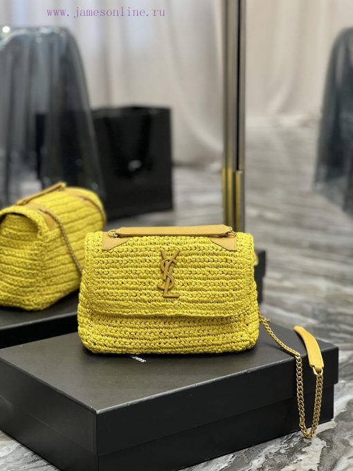 Yves Saint Laurent Bags Quick drop of woven bagsNiki woven bag to la~Full of artistic atmosphere, the Lafite grass w t0ugf4nz