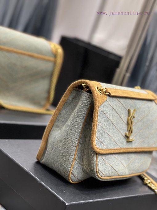 Yves Saint Laurent Bags Spring and summer denim paired with leather for a la look 🧏 ‍️Popular Niki launches new deni 8nts8zle - Image 6