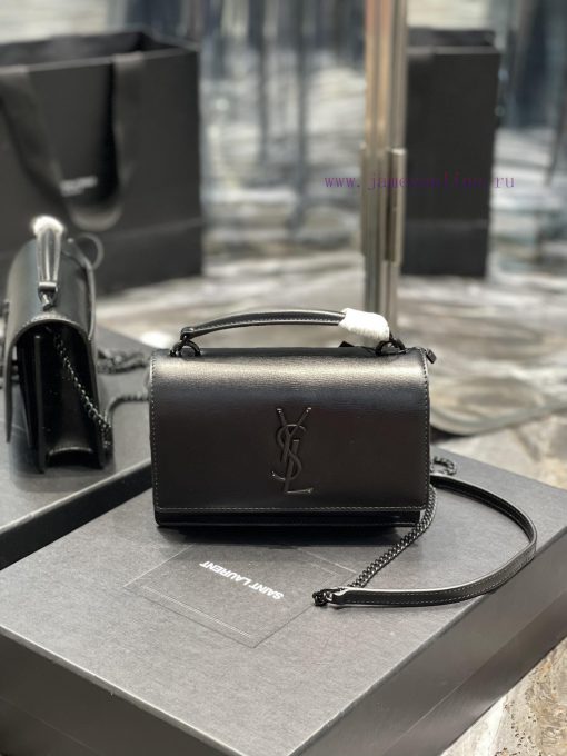 Yves Saint Laurent Bags 𝑺𝒖𝒏𝒔𝒆𝒕 𝑾𝒐𝒄 Black buckle toothpick pattern_Here comes the new sunset bag with toothpick patt mxveckfl