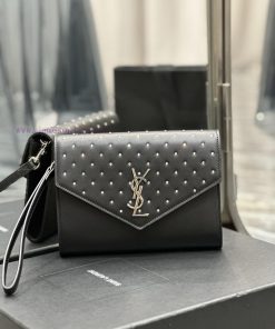 Yves Saint Laurent Bags NEW new color_MONOGRAM Black plain cowhide hot stamping processEquipped with a detachable wr 9dcy2txe