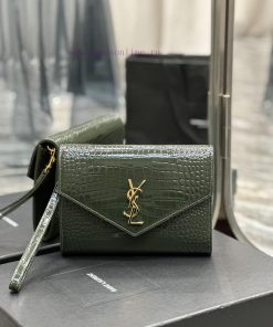 Yves Saint Laurent Bags NEW new colorMONOGRAM Crocodile Pattern HandbagEquipped with a detachable wrist strap, high- fnai93i9